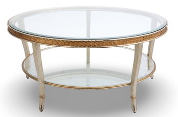 Hand Carved Gilded French Round Cocktail Table