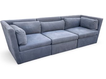 Regina Andrews Gray Polyester Three Piece Modular Sofa