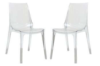Pair Acrylic Ghost Chairs
