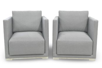 Manutti Pair Of Arm Chairs Gray