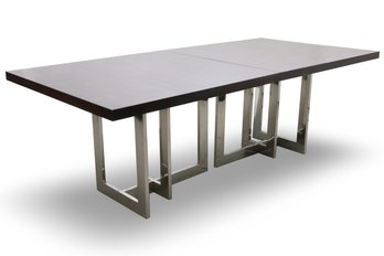 Century Furniture Espresso Dining Table With Metal Base