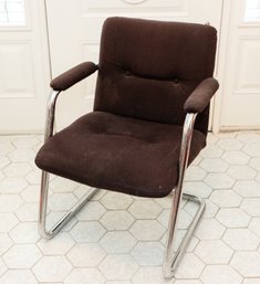 Chrome Cantilever Arm Chair