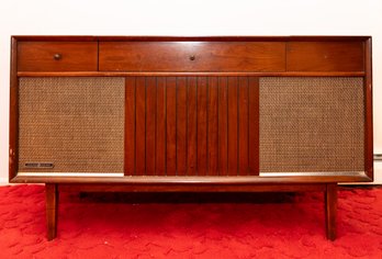 Vintage GE Record Player Console Table