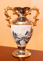 Italy C.A.L. Gold Dual Shoulder Vase