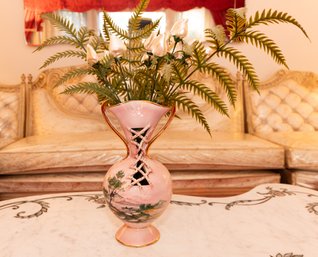 FIMA Pink Italian Dual Shoulder Vase