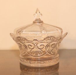 Lidded Glass Crown Jar