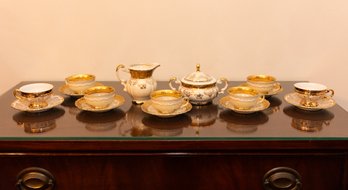 White And Gold Tea Set