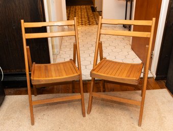 Pair Of  Mid Century Folding Chairs From Yugoslavia