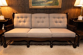 Old Tavern Style Dark Pine Sofa