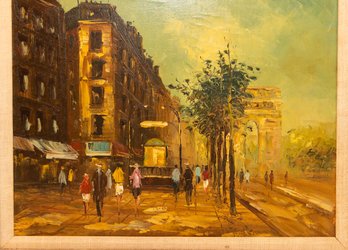 The Avenue Des Champs-lyses -Oil On Canvas