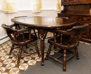 Dark Pine Kitchen Table & Chairs