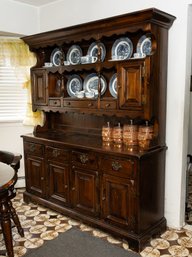 Dark Pine China Cabinet