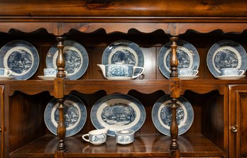 Currier & Ives Collector's Blue & White Plate Collection