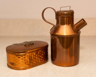 Copper Pitcher & Storage Box