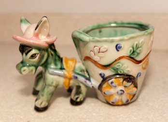 Porcelain Donkey & Cart