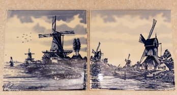 Two Delft Tiles 6 X 6 In