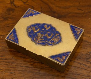 Brass And Enamel Lidded Box