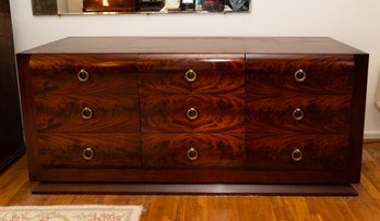 Cherry BurlWood Nine Drawer Dresser
