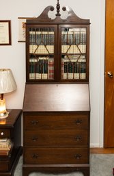 Mahogany Secretary With Drop Front Desk