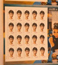 Audrey Hepburn Stamp Poster