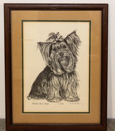 Framed Yorkshire Terrier By Marlo Allen