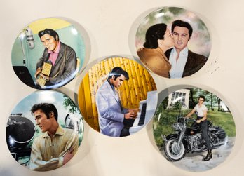 Set Of 5 Elvis Collector Plates