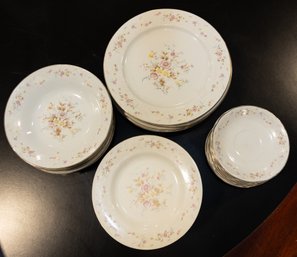 Porcelain Floral Dish Set