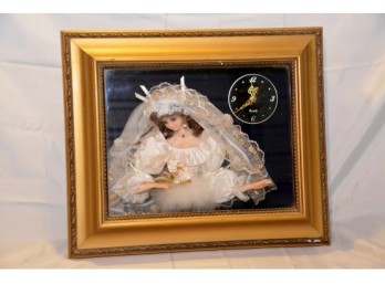 Bride In Shadow Box With Clock