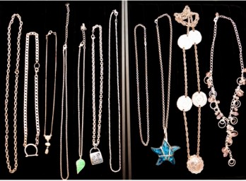 Silver-Tone Costume Necklaces / Charms Lot