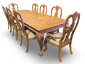 Clawfoot Dining Table & 8 Chairs