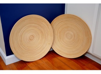 Handcrafted Bamboo Dish Bowls- 17.5' Round