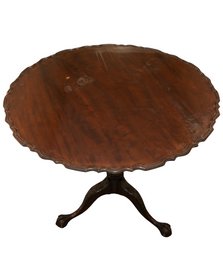 Carved Tilt Top Table With Ball & Claw Feet