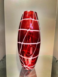Blenko SignedStickered Vase Decanter With Stopper