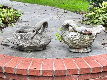Pair Of Swan And Goose Planters