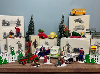 Collection Of Dept 56 Christmas Pieces In Boxes