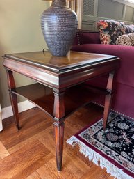 (BRONXVILLE PICK UP) Leather Top Side Table