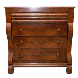 Antique Empire Mahogany Chest Of Drawers