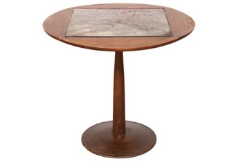 Mid Century Tulip Table With Glass Top Center