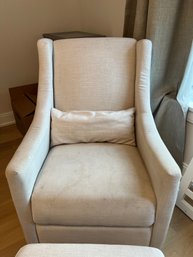 (RYE PICK UP) West Elm Accent Chair With Matching Ottoman