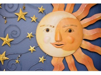 Sun And Moon Metal Wall Hanging