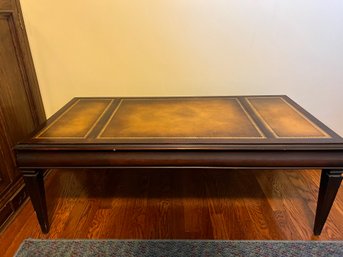 (BRONXVILLE PICK UP) Leather Top Coffee Table