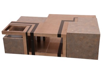 Geometric Custom 4 Piece Lacquer Coffee Table