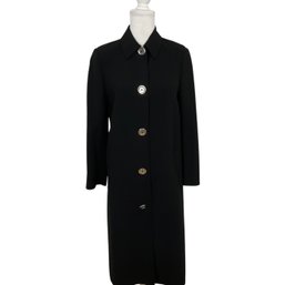 Michael Kors Long Black Wool Jacket Size 4