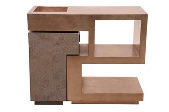 Geometric 2 Piece Lacquer End Table