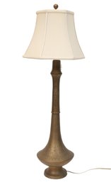 Mid-Century Etched Brass Table Lamp