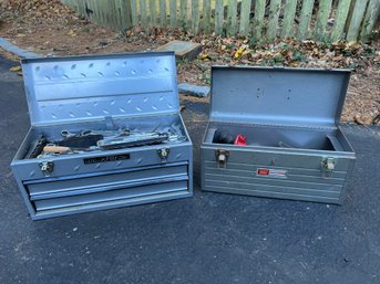 Pair Of Metal Tool Box Contents Included