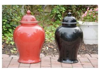 2 Large Porcelain Urn's