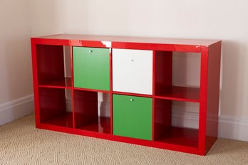 Red Mica Bookshelf Storage