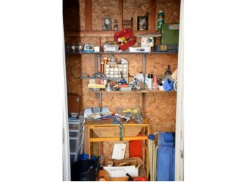 Outdoor Shed Contents  And Crafts Lot