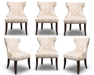 Klismos Back Dining Chairs TCS Designs Chairs With Kravet Fabric - A Set Of 6